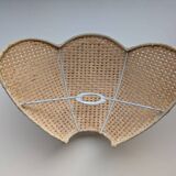 Pair of shell sconces in braided raffia
