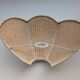 Pair of shell sconces in braided raffia