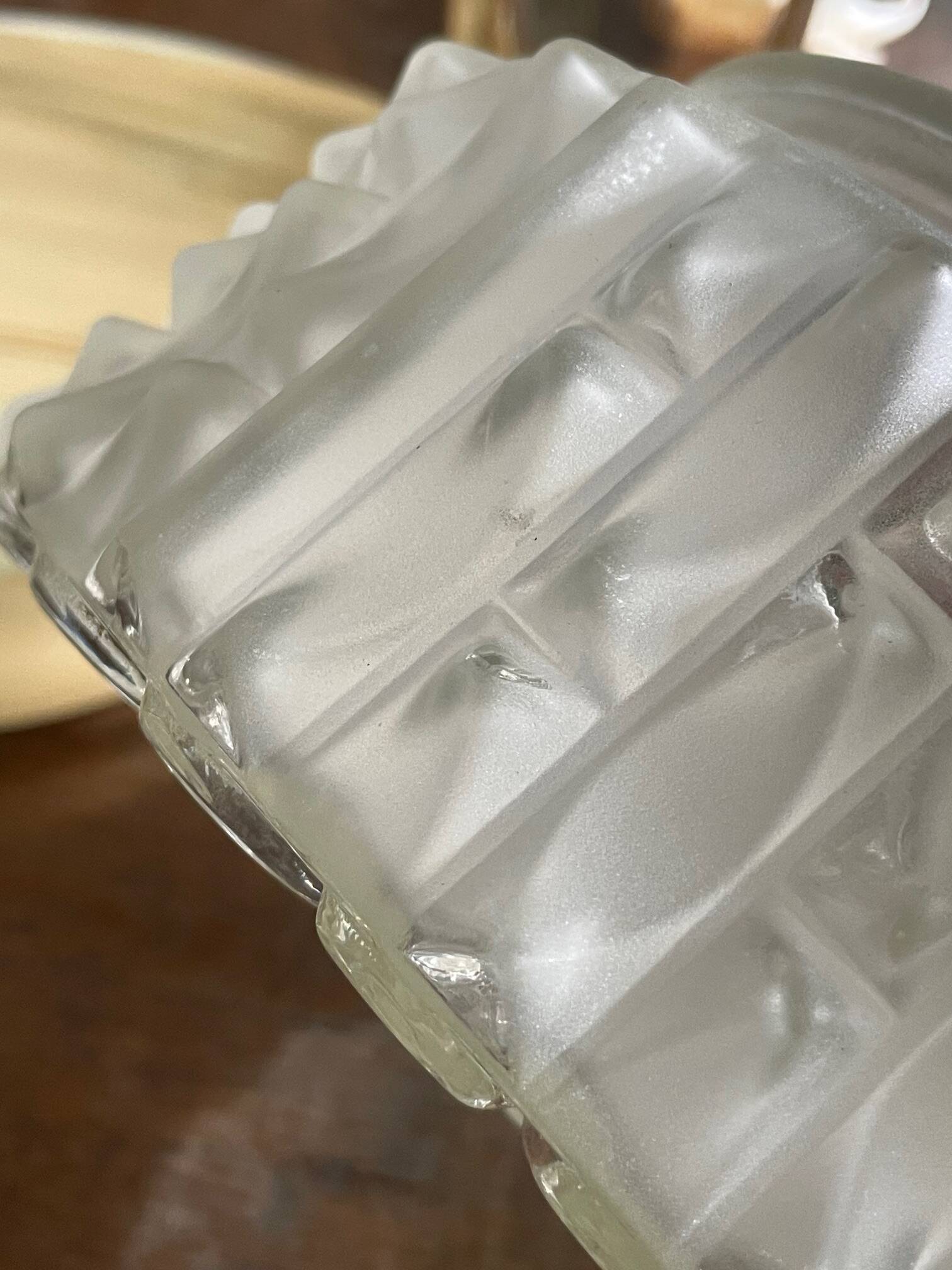 frosted glass ceiling light from the 40s and 50s