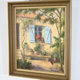 Tableau « Maison Fleurie à la Blanche », signé F.Sichet – 2ème partie XXe