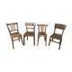 4 chaises bistrot dépareillées bois courbé