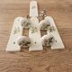 Set of 2 Porcelain door handles and cleanliness plates