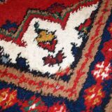 Vintage Persian Carpet Hamadan handmade 70cm x 136cm 1970s, 1C779