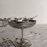 Guy Degrenne ice cream or sorbet cups, in stainless steel