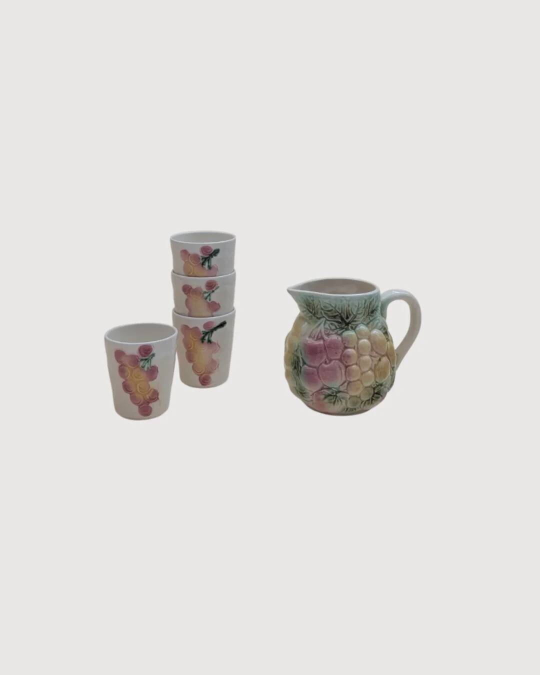 Pitcher and its 4 glasses