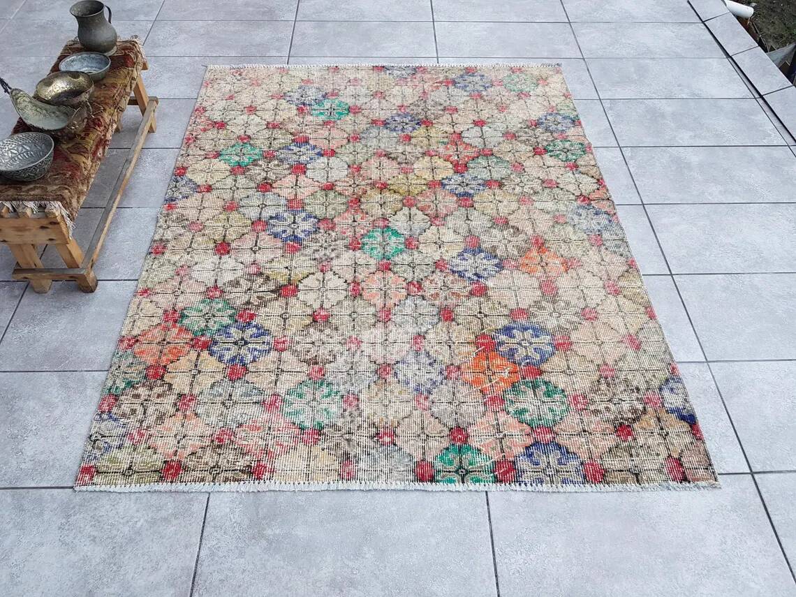 Geeometric Vintage Anatolian Rug sku 1081