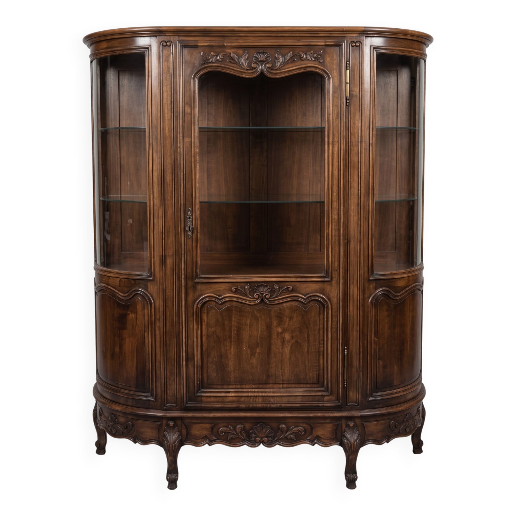 Buffet vitrine galbé style Louis XV