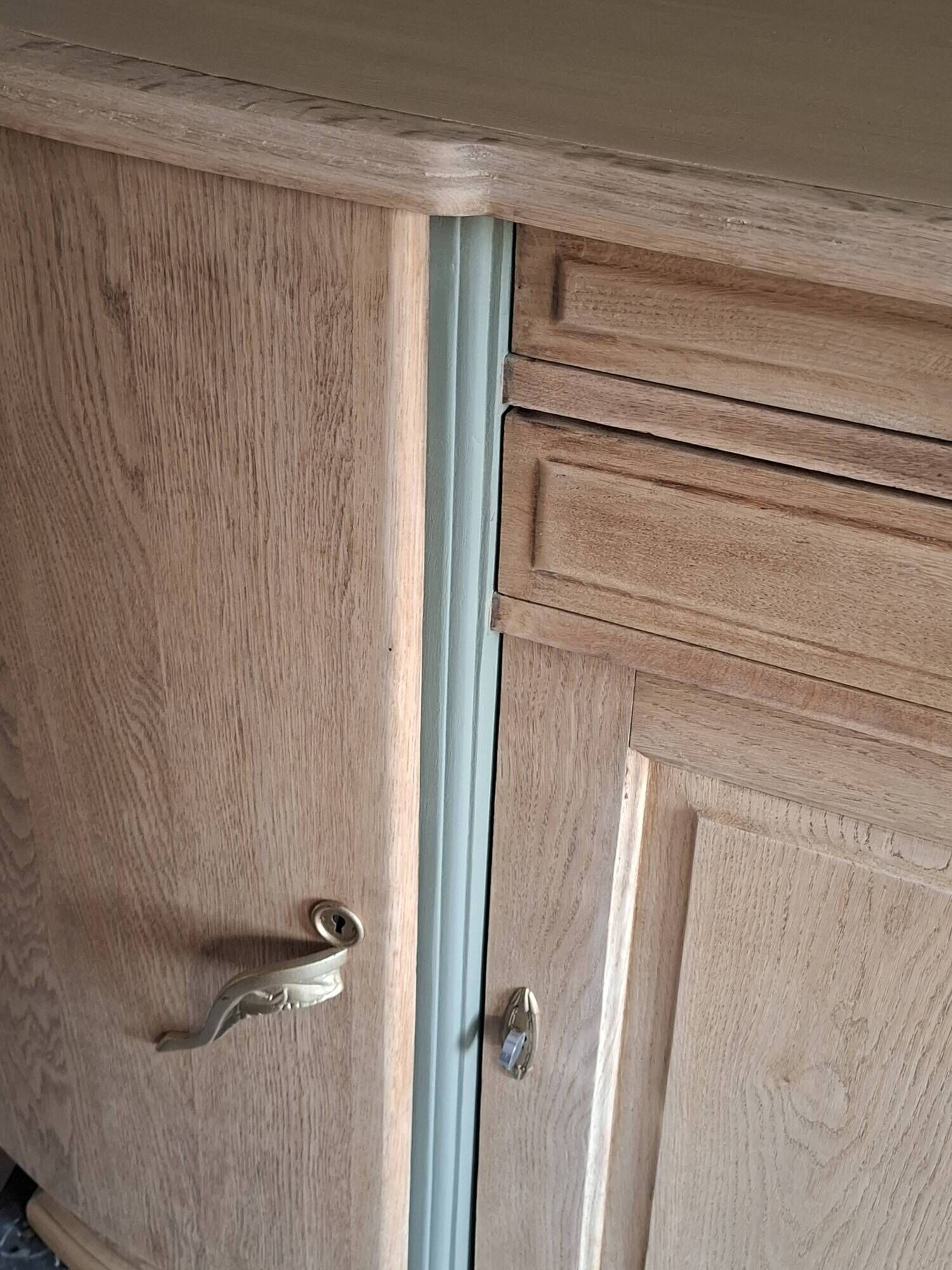 Art deco buffet in raw oak refurbished