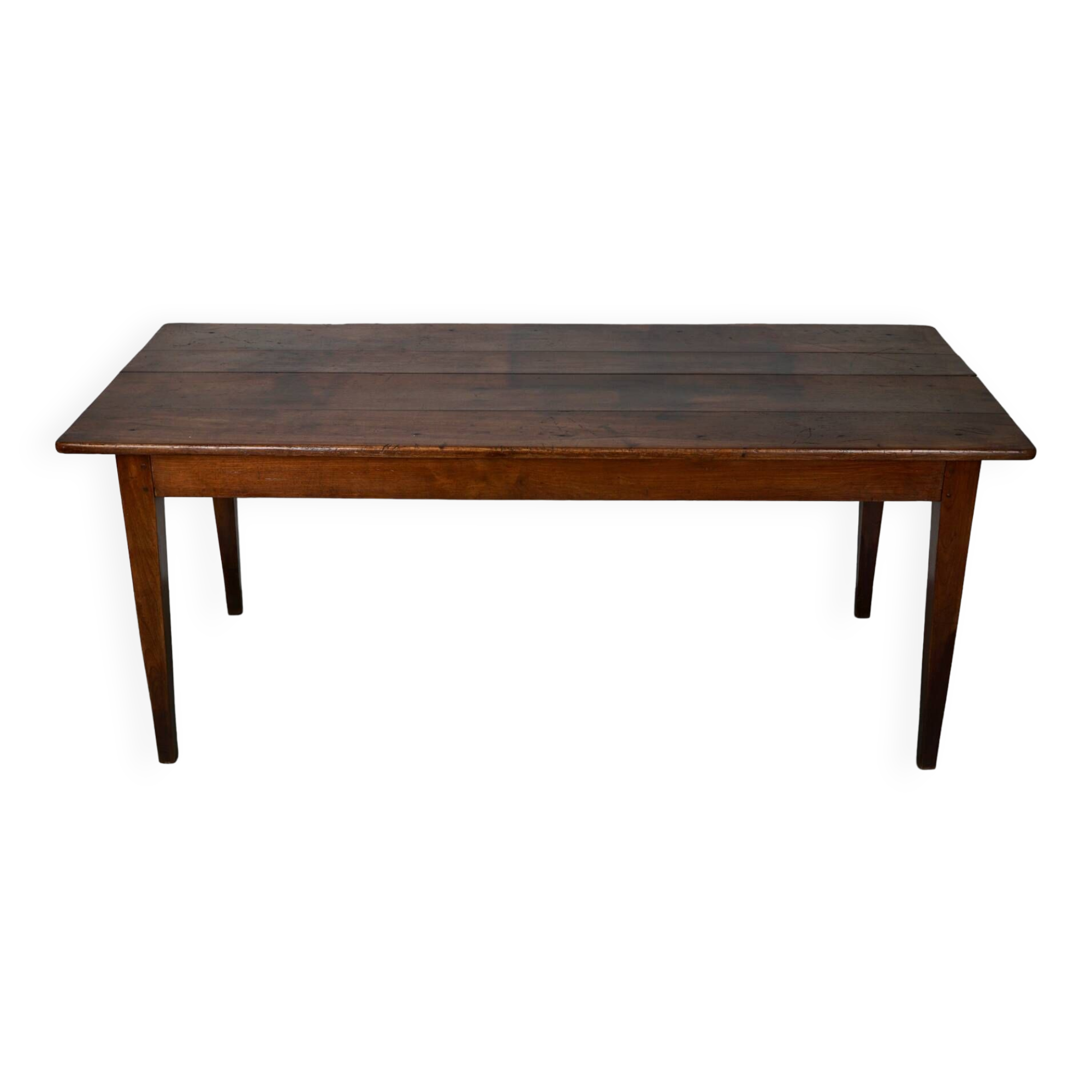 Antique 19th Century French Rustic Farmhouse Dining Table Fruitwood