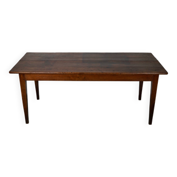 Antique 19th Century French Rustic Farmhouse Dining Table Fruitwood