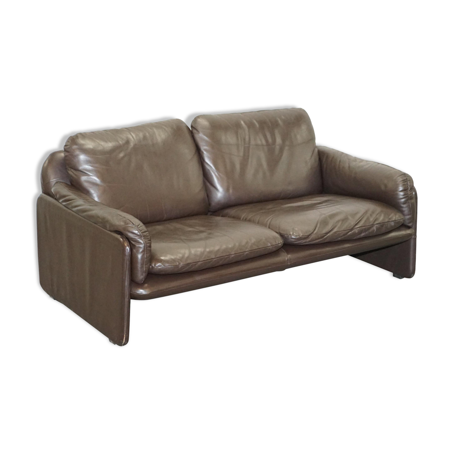 Two-seater Danish leather canapé Mid-Century Modern
