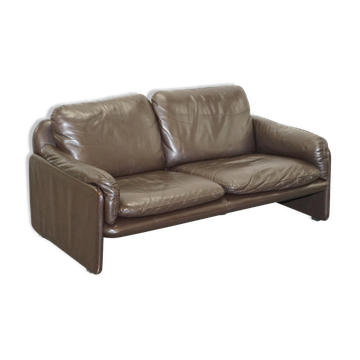 Two-seater Danish leather canapé Mid-Century Modern