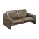 Two-seater Danish leather canapé Mid-Century Modern