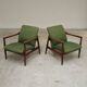 Pair of green GMF 64 armchairs by
Edmund Homa, Poland, 1960s