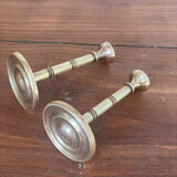 2 golden brass curtain tiebacks