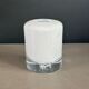 Bougeoir en verre moulé bullé blanc