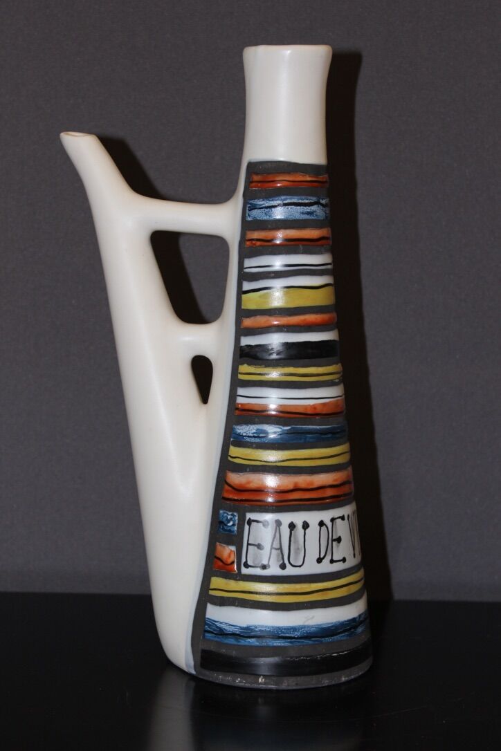 Ceramic pitcher by Capron circa 1960