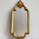 Vintage rectangular baroque mirror in golden resin