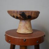 Pottery of the Dove made in France artisanal ceramic raku japandi wabi-sabi empty pocket bowl