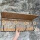 Vintage rattan wall coat rack