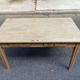Renovated farmhouse table in raw solid wood with 2 drawers, 1920, 140x80cm.