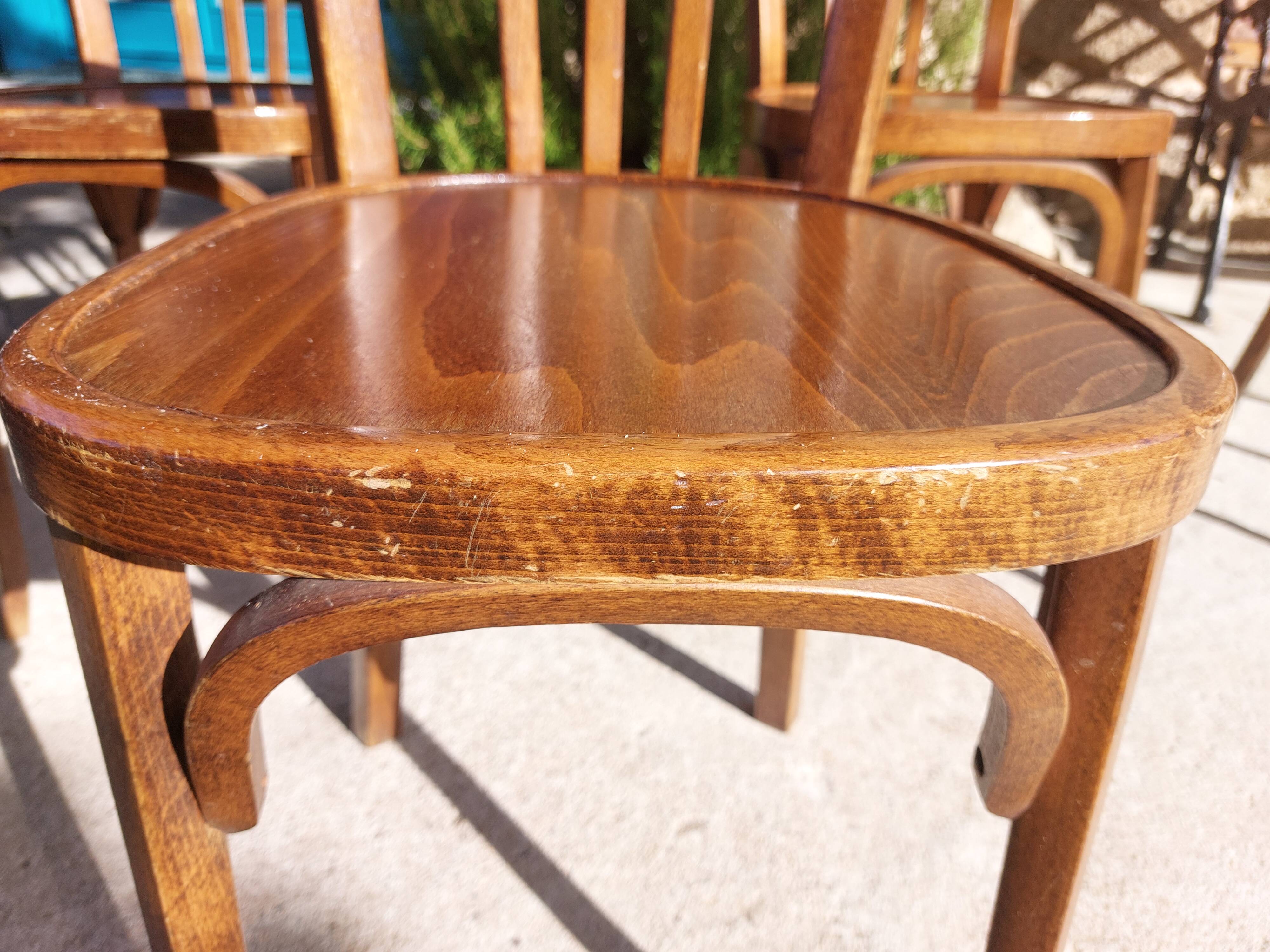 5 vintage Baumann bistro chairs