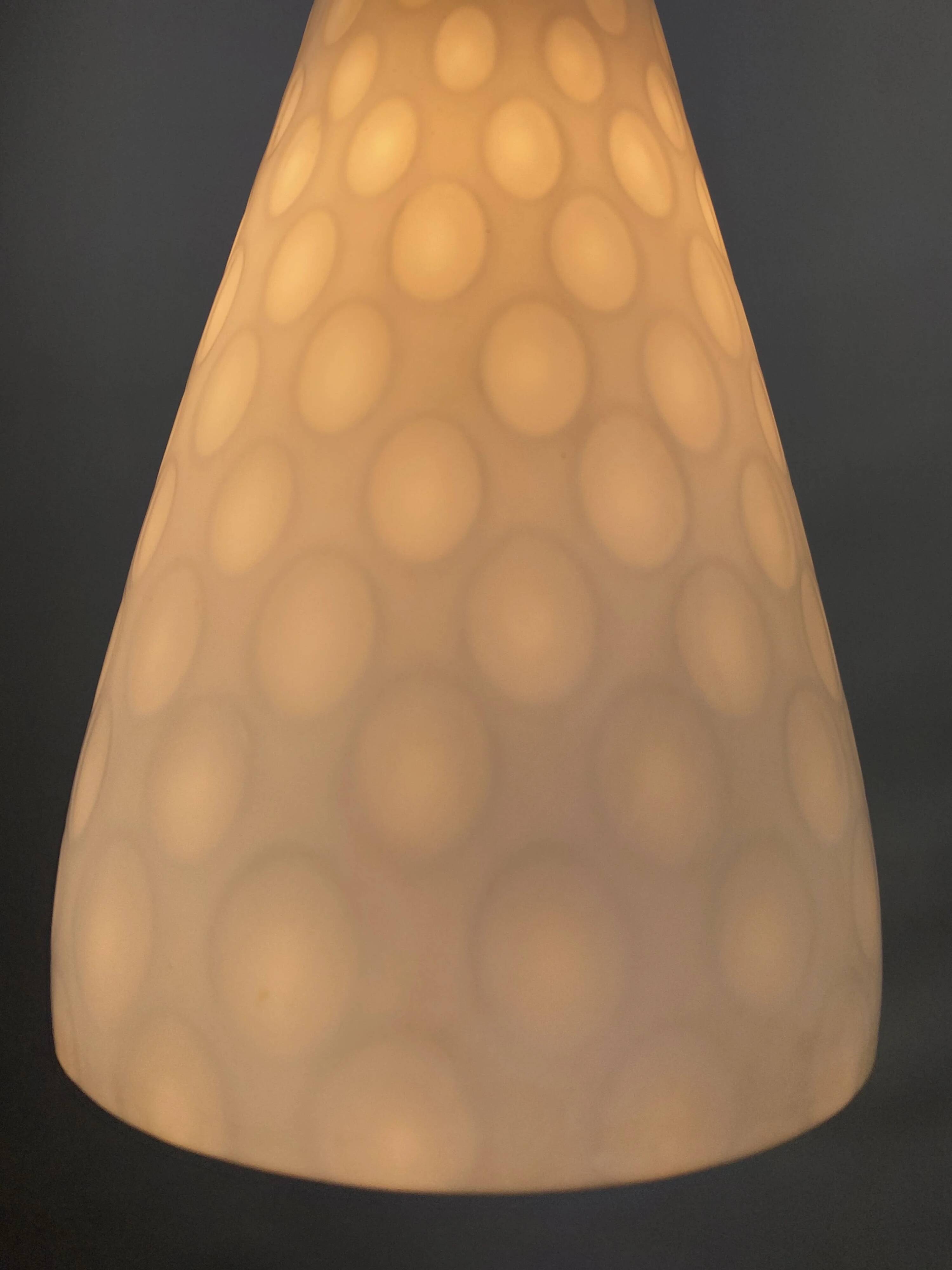 Glass hanging lamp by Aloys Gangkofner IBIZA for Peill & Putzler 1960