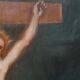 Ancient Oil on Canvas "Crucifixion", Italian School, 18th Century