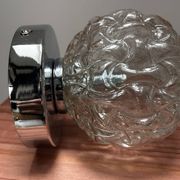 Pair of vintage glass globe chrome wall lights