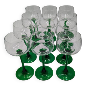12 Alsace glass wine glasses