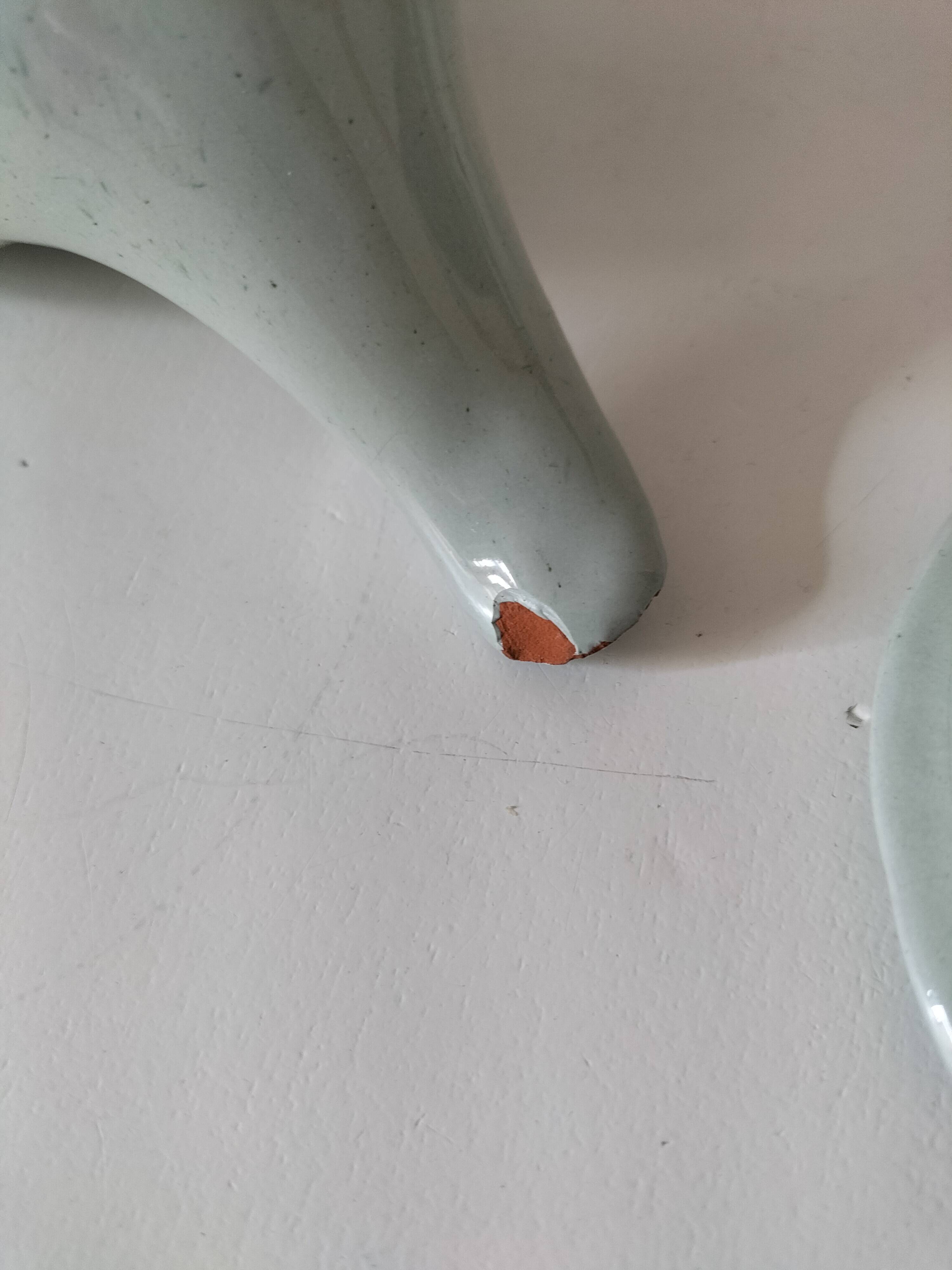 Celadon speckled glazed ceramic teapot