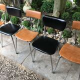 Chairs skaï  and  chrome