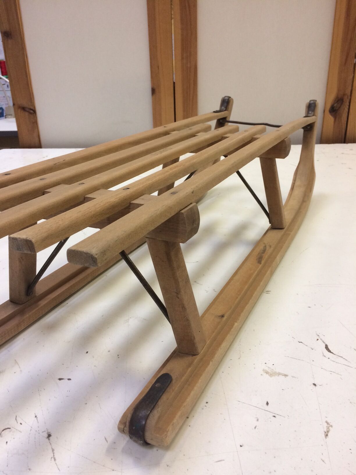 Vintage sled davos in solid beech  60/70