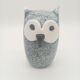 Vintage Scandinavian Glass Owl Statuette Denmark Sulphur 70s 80s
