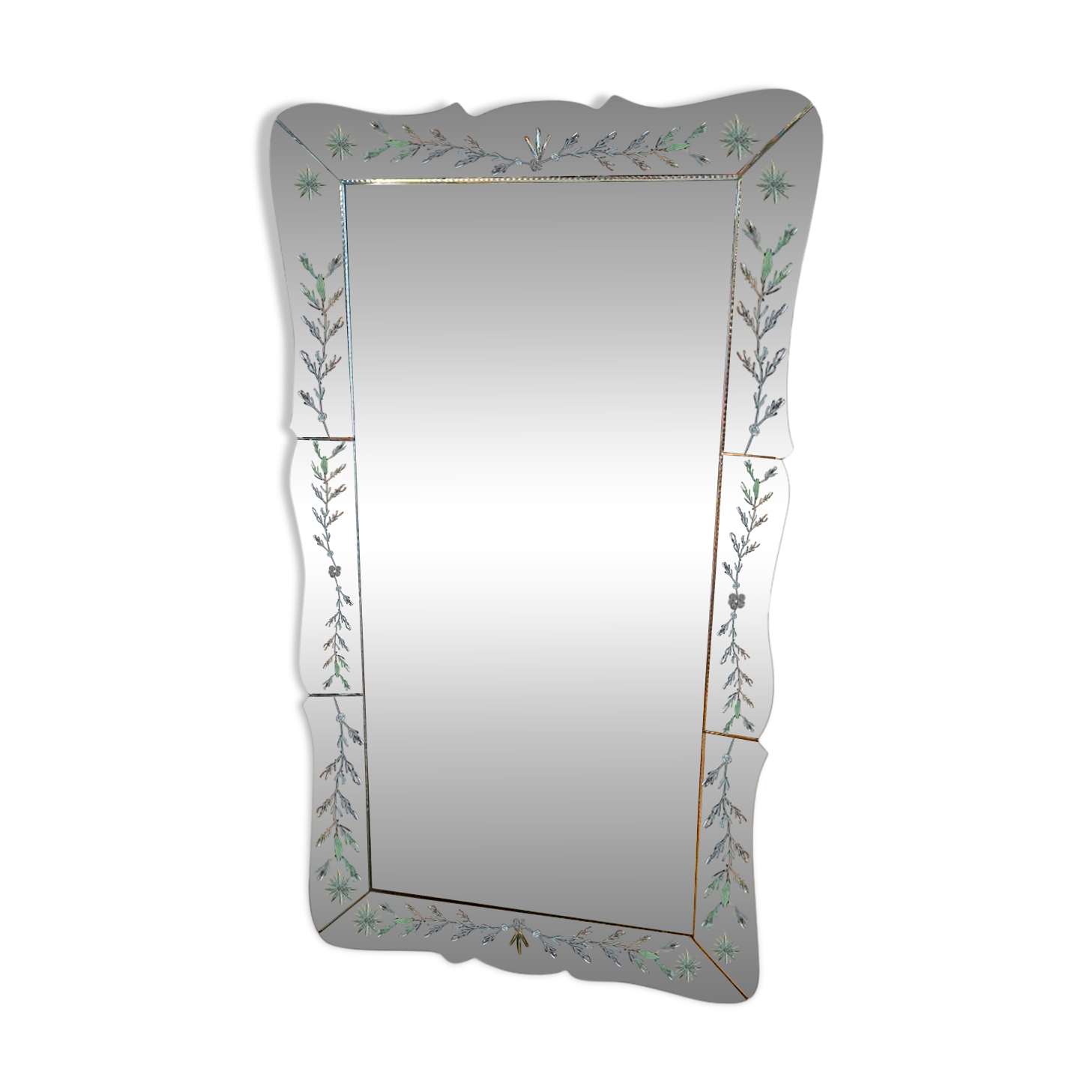 Very large 20th-century Venetian mirror.