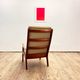 Danish Mid-Century  Lounge Chair and Stool by Ole Wanscher for Poul Jeppensens, Senator Series