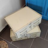 A metal box two drawers 1960