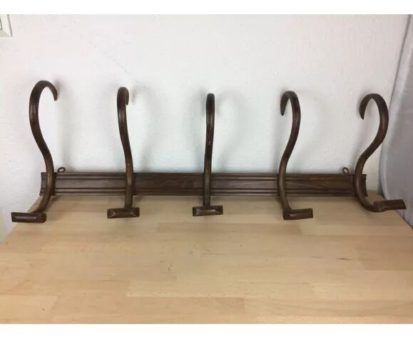 Wall coat rack bentwood bistro, 5 hooks