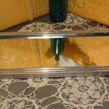 Top with bottom rectangular mirror in art deco style with two wooden cuffs France