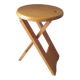 Folding wooden stool by Roger Tallon from the 1970s.