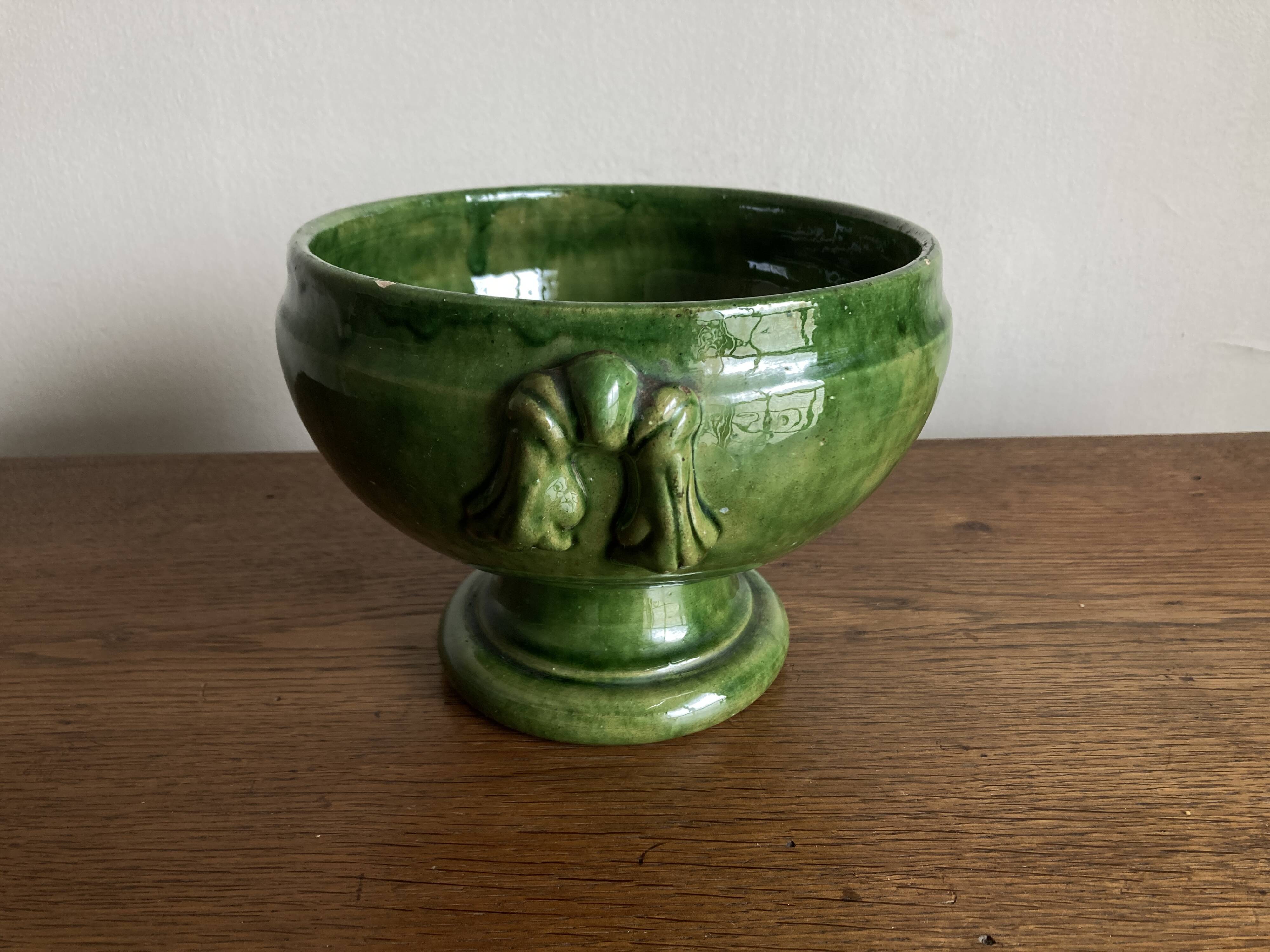Neo-classical glazed earthenware cup from Biot 1960