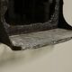 Lothar Klute sculptural bronze wall mirror with glass shelf 1990s