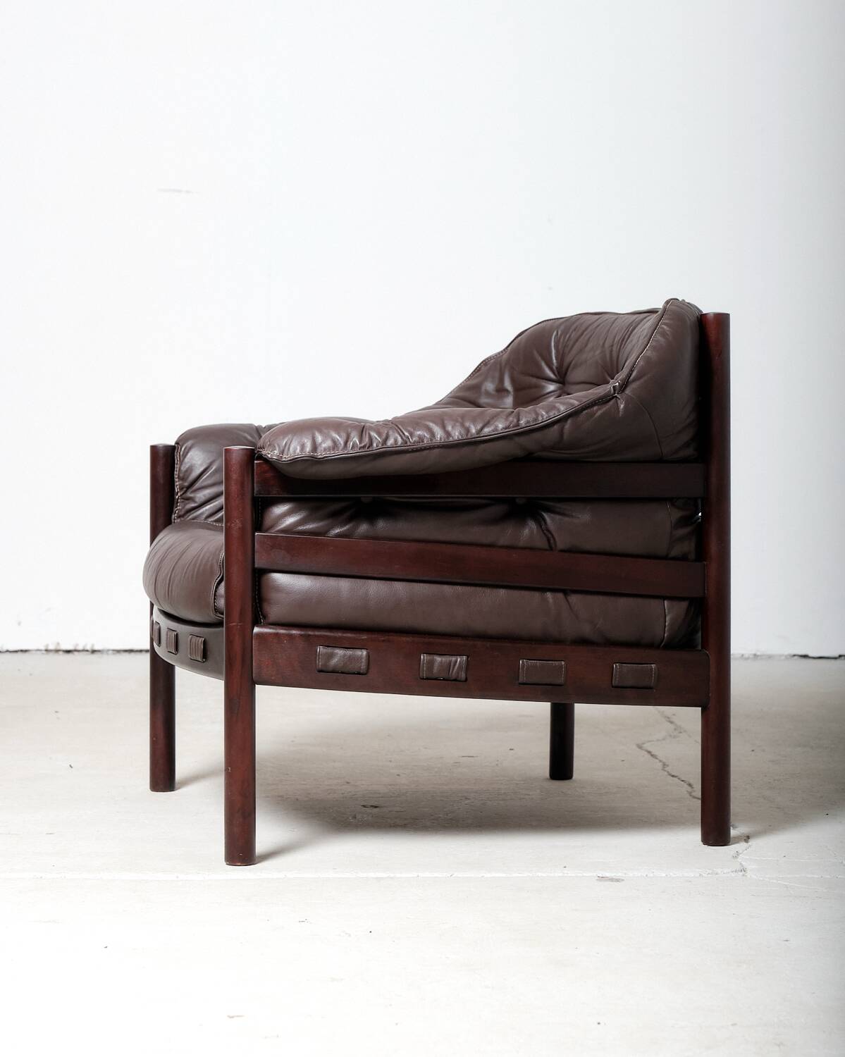 Fauteuil en cuir, Suède, années 1970