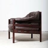 Fauteuil en cuir, Suède, années 1970