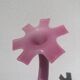 Grand vase fleur opaline rose
