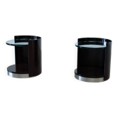 Ensemble de deux tables de chevet par Gianni Moscatelli pour Formanova