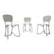 Stackable folding chair in space age style from the mid-century by Armin Wirth for Aluflex, 1960s, set of 3.
