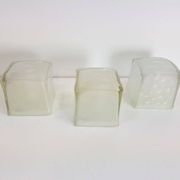 Iviken Ice Cube Table Lamp in Glass from Ikea, 1990s, Set of 3