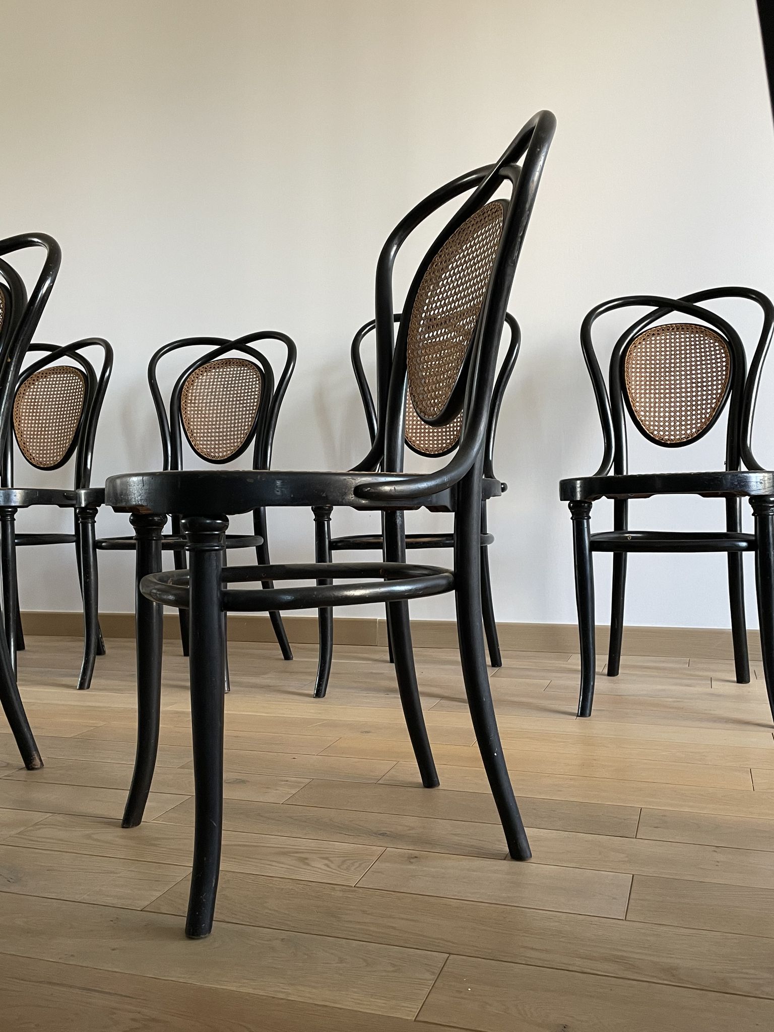 Série de 8 chaises viennoises N.33 de J&J Kohn, 1900