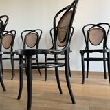 Série de 8 chaises viennoises N.33 de J&J Kohn, 1900